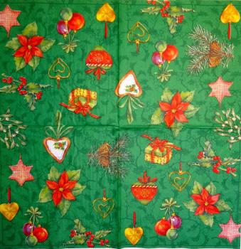 113 Christmas Flowers - 3-ply (grün) - Ihr
